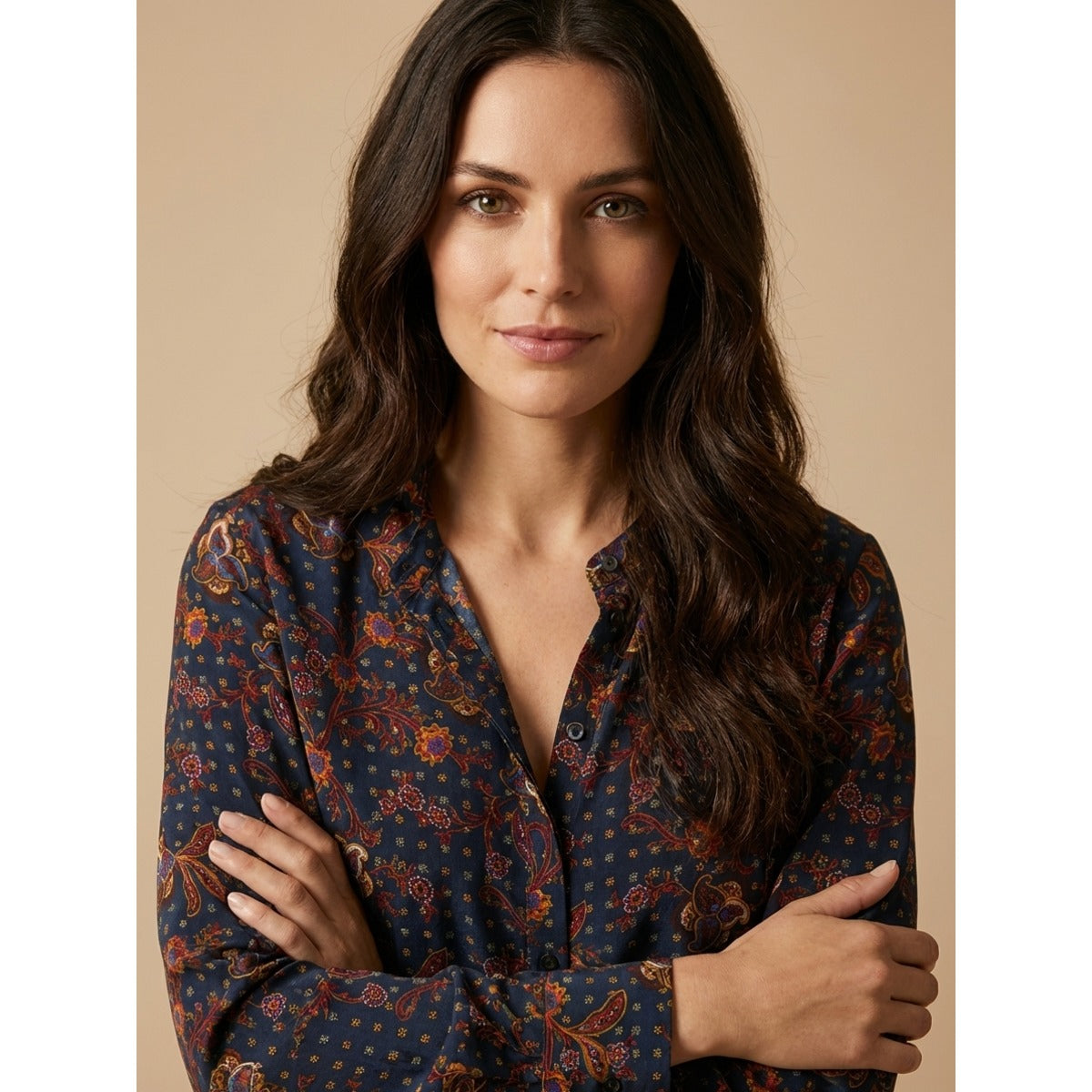 Blusa Seda Paisley — Detalle