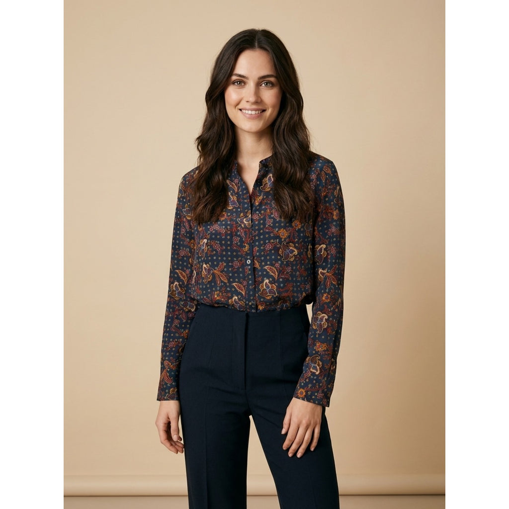 Blusa Seda Paisley — Vista frontal