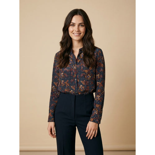 Blusa Seda Paisley — Vista frontal