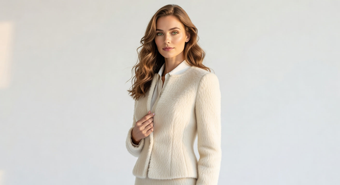 Chaqueta Alpaca Andina — Crema