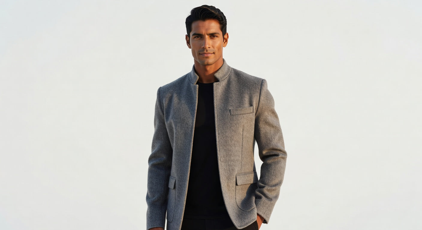 Chaqueta Alpaca Andina — Gris