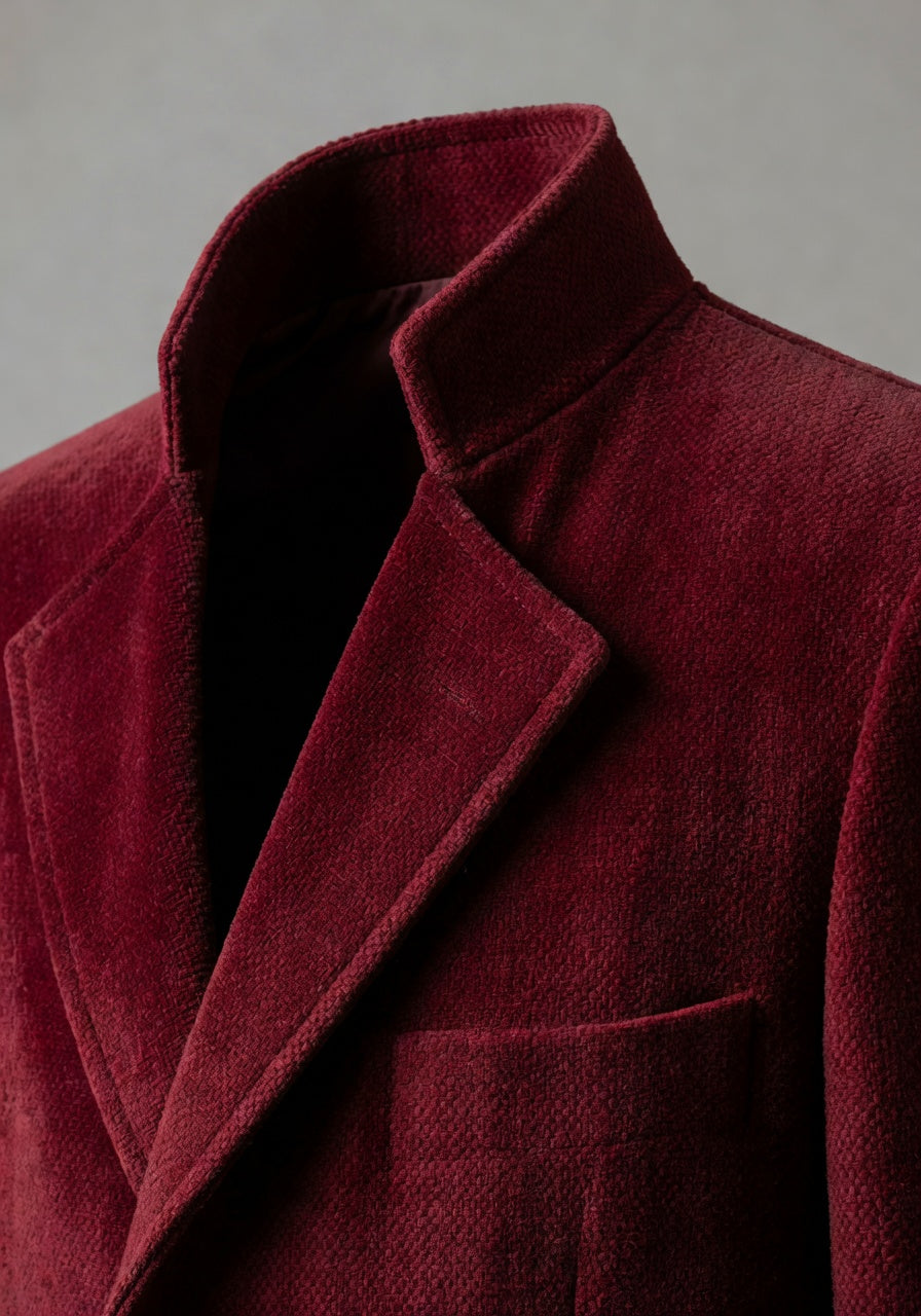 Chaqueta Lana Cusqueña — Burdeos