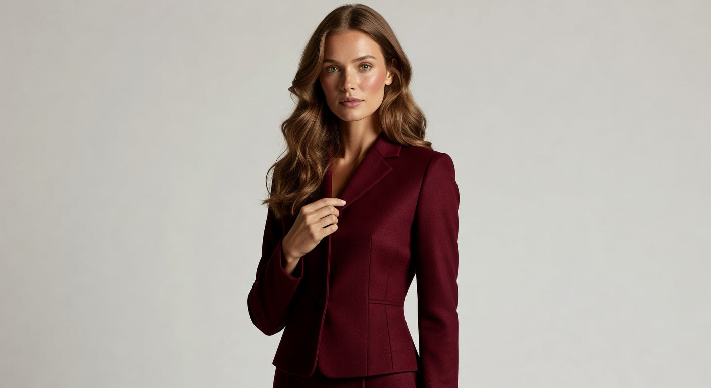 Chaqueta Lana Cusqueña — Burdeos
