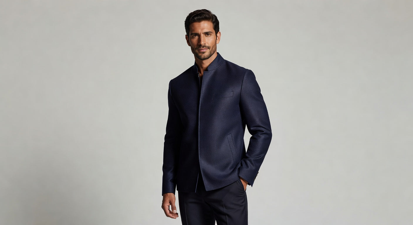 Chaqueta Lana Cusqueña — Azul Marino